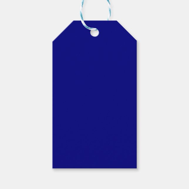 Navy Blue Solid Color Geschenkanhänger (Vorderseite)