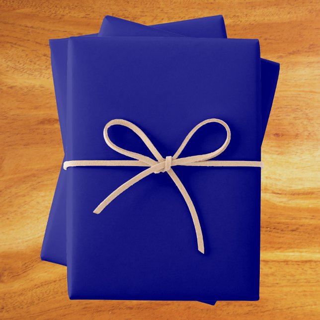 Navy Blue Solid Color Geschenkpapier Set (Von Creator hochgeladen)