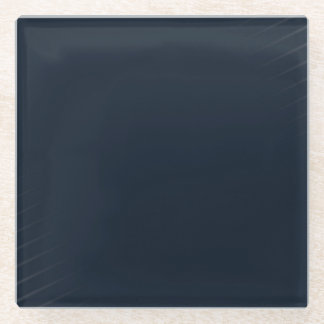Navy Blue Solid Color Glasuntersetzer