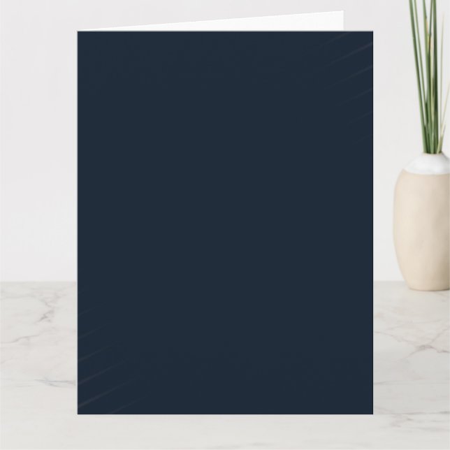 Navy Blue Solid Color Karte (Vorderseite)