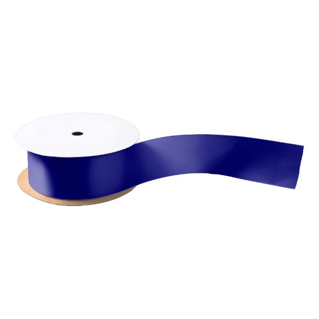 Navy Blue Solid Color Satinband (Spule)