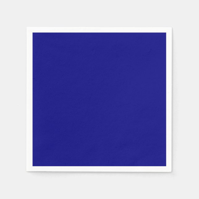 Navy Blue Solid Color Serviette (Vorderseite)