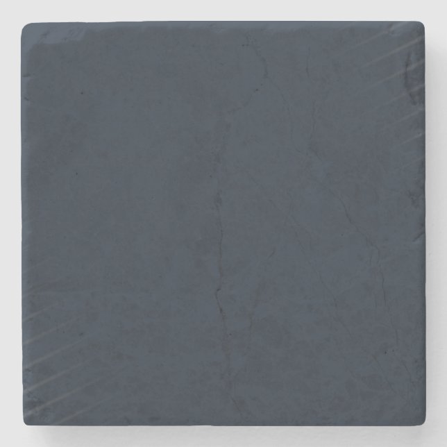 Navy Blue Solid Color Steinuntersetzer (Vorderseite)