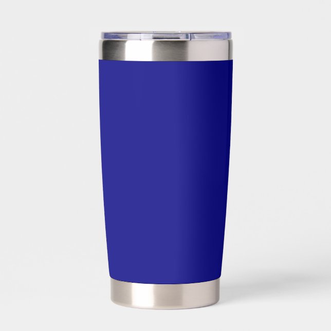 Navy Blue Solid Color Thermobecher (Vorderseite)
