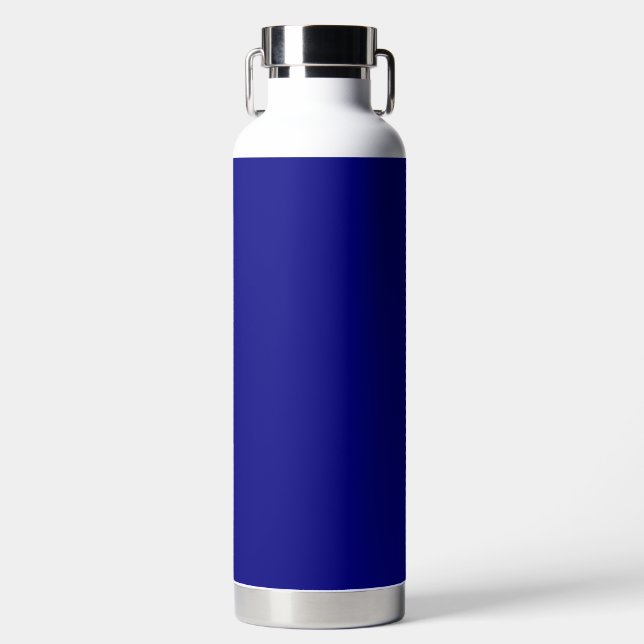 Navy Blue Solid Color Trinkflasche (Vorderseite)