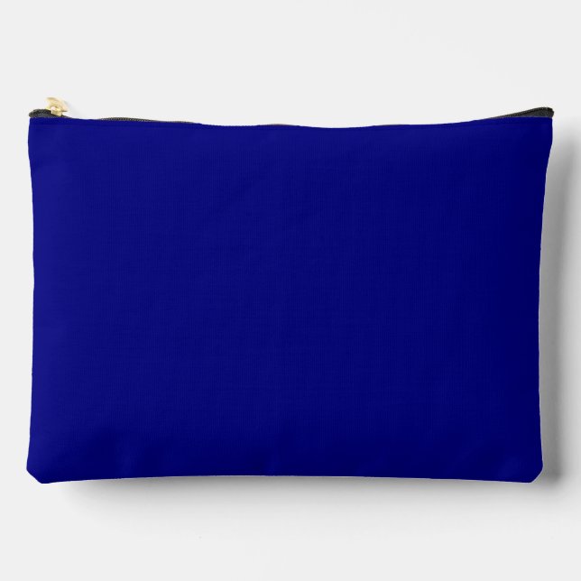 Navy Blue Solid Color Zubehörtasche (Vorderseite)