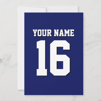 Navy Blue Sports Jersey Team Jersey Einladung