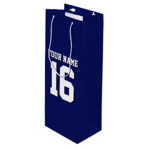 Navy Blue Sports Jersey Team Jersey Geschenktüte Für Weinflaschen