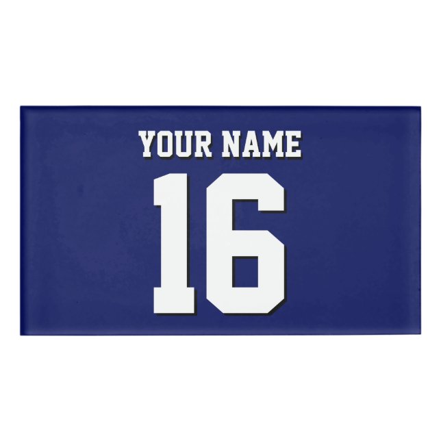 Navy Blue Sports Jersey Team Jersey Namenschild (Vorderseite)
