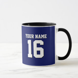 Navy Blue Sports Jersey Team Jersey Tasse