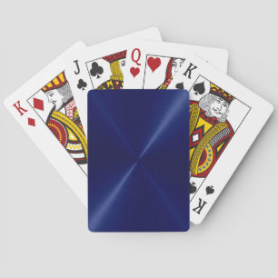 Navy Blue Stainless Shiny Metallic Playing Cards Spielkarten