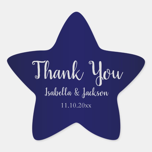 Navy Blue Stern-Aufkleber (Vorderseite)