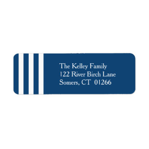 Navy Blue Strip benutzerdefinierte Adresse