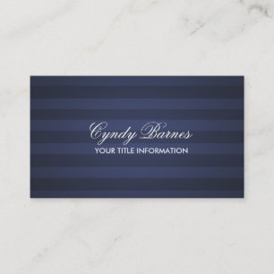 Navy Blue Strip Business Card Visitenkarte