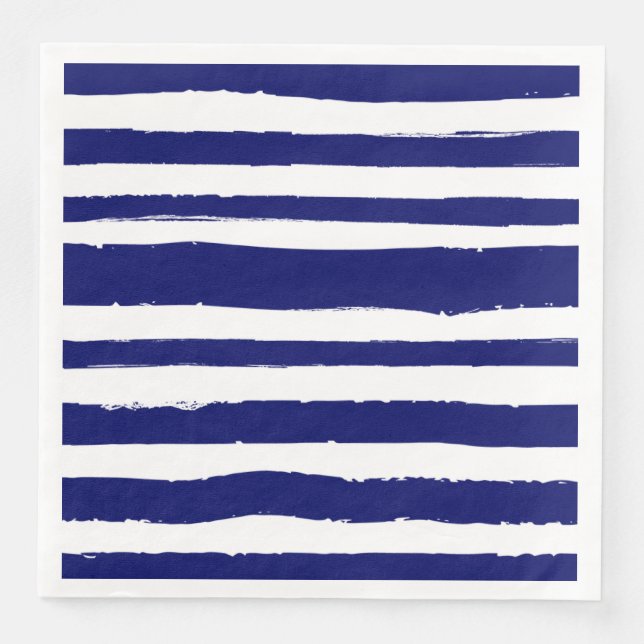 Navy Blue Striping Serviette (Vorderseite)