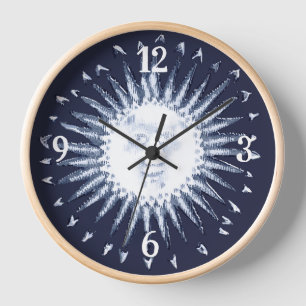 Navy Blue Sun Sternexplosion Antique Anthropomorph Uhr
