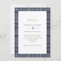 Navy Blue Tartan Scottish Winter Wedding