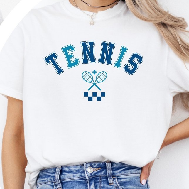 Navy Blue Tennis Minimalist T-Shirt (Von Creator hochgeladen)