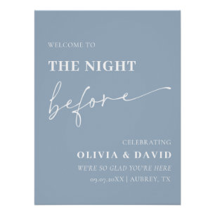 Navy Blue The Night Before Probe Dinner Unterschre Poster