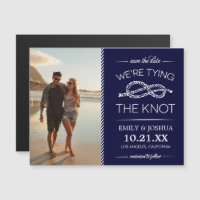 Navy Blue The Tying the Knots Foto Save the Date
