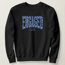 Navy Blue Toile VERLOBT Brautparty Junggesellinnen Sweatshirt