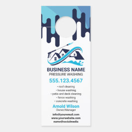 Navy Blue Tropfen Power Wash House Reinigung Türanhänger