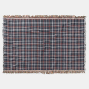 Navy Blue und Burgundy Kariert Throw Blanket Decke