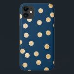 Navy Blue und Gold City Dots Case Mate Samsung Gal<br><div class="desc">Ein Telefon,  das modern und auf dem Trend ist,  mit Punkten von Imitaten Gold Glitzer auf einem dunkelmarineblau blauen Hintergrund.</div>