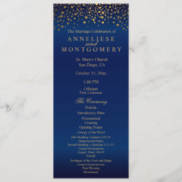 Navy Blue und Gold Confetti Dots - Programm
