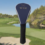 Navy Blue und Gold Custom Monogram Golf Clubs Golf Headcover<br><div class="desc">Personalisieren Sie das Monogramm in klassischer Typografie,  um ein einzigartiges Golfgeschenk zu schaffen und für jeden Golfer zu behalten. Entwickelt von Thisisnotme©</div>