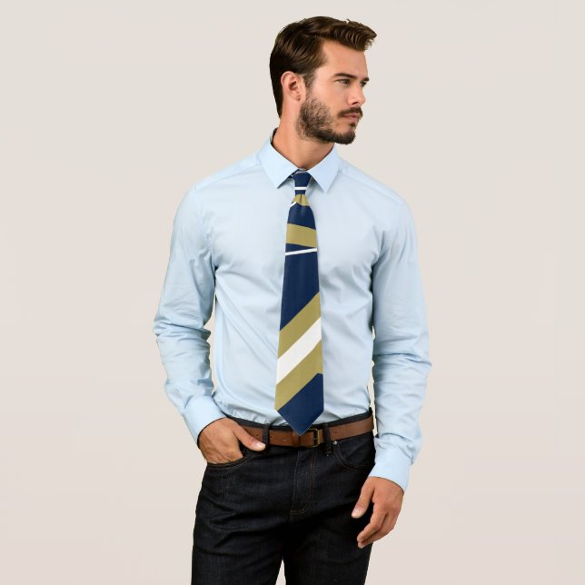 Navy Blue und Gold Krawatte (Beispiel)
