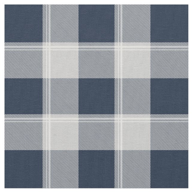 Navy Blue und Grau Lumberjack Kariert Stoff (Nahaufnahme)