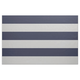 Navy Blue und Gray Wide Stripes groß Stoff