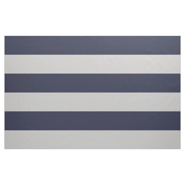 Navy Blue und Gray Wide Stripes groß Stoff (Yard (91,4 cm))
