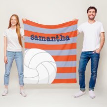 Navy Blue und Orange Riesenvolleyball gestreift