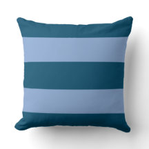 Navy Blue und Periwinkle Stripe Pillow