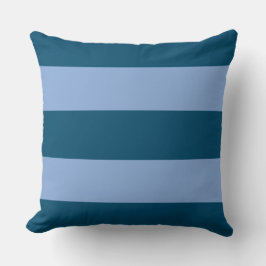 Navy Blue und Periwinkle Stripe Pillow Kissen