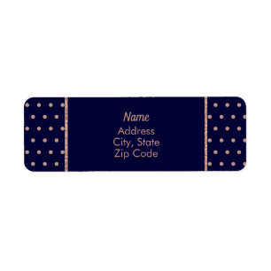 Navy Blue und Rose Gold Textured Polka Dot Muster