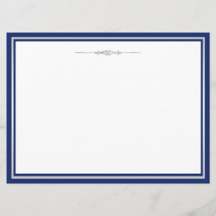 Navy Blue und Silver Einladung