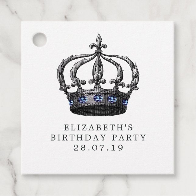 Navy Blue und Silver Mermaid Geschenkanhänger (Vorderseite)