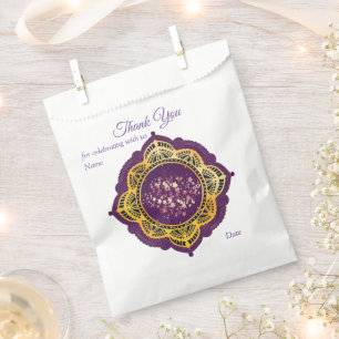 Navy Blue und Violet mit Gold-Mandalasen Geschenktütchen