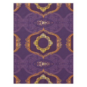 Navy Blue und Violet mit Gold-Mandalasen Tischdecke