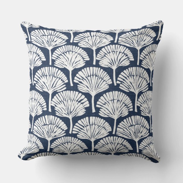 Navy Blue und White Coastrow Kissen (Vorderseite)