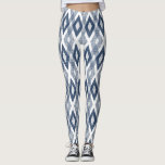 Navy Blue und White Grunge Harlequin Muster Leggings<br><div class="desc">Stilvolle,  rustikale und einzigartige Leggings mit marineblau-weißem Grunge Harlequin-Muster. Andere Farben sind verfügbar.</div>