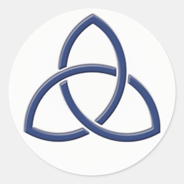 Navy Blue und White Liebe Knot Wedger Sticker (Vorderseite)