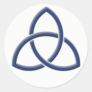 Navy Blue und White Liebe Knot Wedger Sticker