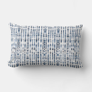Navy Blue und White Lumbar Pillow Lendenkissen