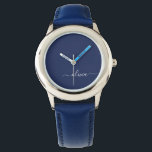 Navy Blue und White Modern Monogram Armbanduhr<br><div class="desc">Unsere Navy Blue and White Modern Monogram Collection: Erhöhen Sie Ihre Wohngestaltung mit unserer ausgeklügelten Kollektion, die ein zeitgenössisches Marineblau-Farbschema bietet. Jedes Stück ist sorgfältig gefertigt, um Eleganz und Stil zu entfesseln, um jedem Zimmer eine Touch modernen Flairs hinzuzufügen. Egal ob Sie mit Monogramm Kissen, personalisierte Wandkunst oder elegantes Küchenzubehör...</div>