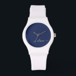 Navy Blue und White Modern Monogram Armbanduhr<br><div class="desc">Unsere Navy Blue and White Modern Monogram Collection: Erhöhen Sie Ihre Wohngestaltung mit unserer ausgeklügelten Kollektion, die ein zeitgenössisches Marineblau-Farbschema bietet. Jedes Stück ist sorgfältig gefertigt, um Eleganz und Stil zu entfesseln, um jedem Zimmer eine Touch modernen Flairs hinzuzufügen. Egal ob Sie mit Monogramm Kissen, personalisierte Wandkunst oder elegantes Küchenzubehör...</div>