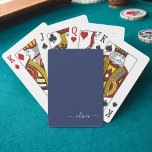 Navy Blue und White Modern Monogram Spielkarten<br><div class="desc">Unsere Navy Blue and White Modern Monogram Collection: Erhöhen Sie Ihre Wohngestaltung mit unserer ausgeklügelten Kollektion, die ein zeitgenössisches Marineblau-Farbschema bietet. Jedes Stück ist sorgfältig gefertigt, um Eleganz und Stil zu entfesseln, um jedem Zimmer eine Touch modernen Flairs hinzuzufügen. Egal ob Sie mit Monogramm Kissen, personalisierte Wandkunst oder elegantes Küchenzubehör...</div>